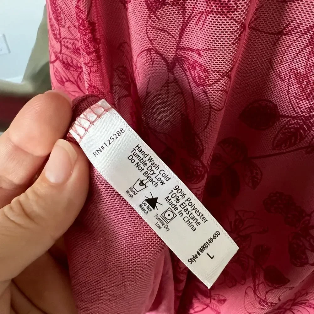 French Affair CHÉRIE PRINTED MESH AND LACE BABYDOLL size L